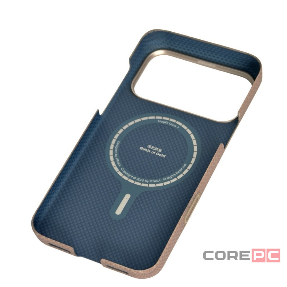 Накладка для i-Phone 17 Pro Max Pitaka Glints of Gold (Golden Glint) Protective Case золотистый