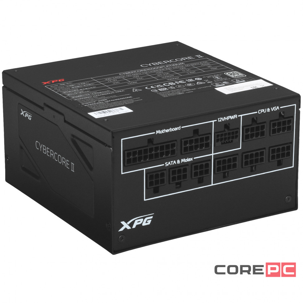 Блок питания ADATA XPG 1000W CYBERCORE II (CYBERCOREII1000P-BKCEU) 16 Pin (PCIe 5.0 Connector Cable Details)