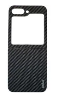 Чехол-накладка PiBlue Flagship Case для Samsung Galaxy Z Flip 6 (карбоновый в полоску черно-серый)