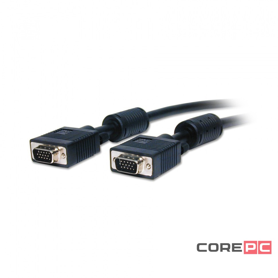 Кабель VGA/SVGA (папа)-VGA/SVGA (папа) Perfeo (V7001) с ф/фильтрами 1.8м