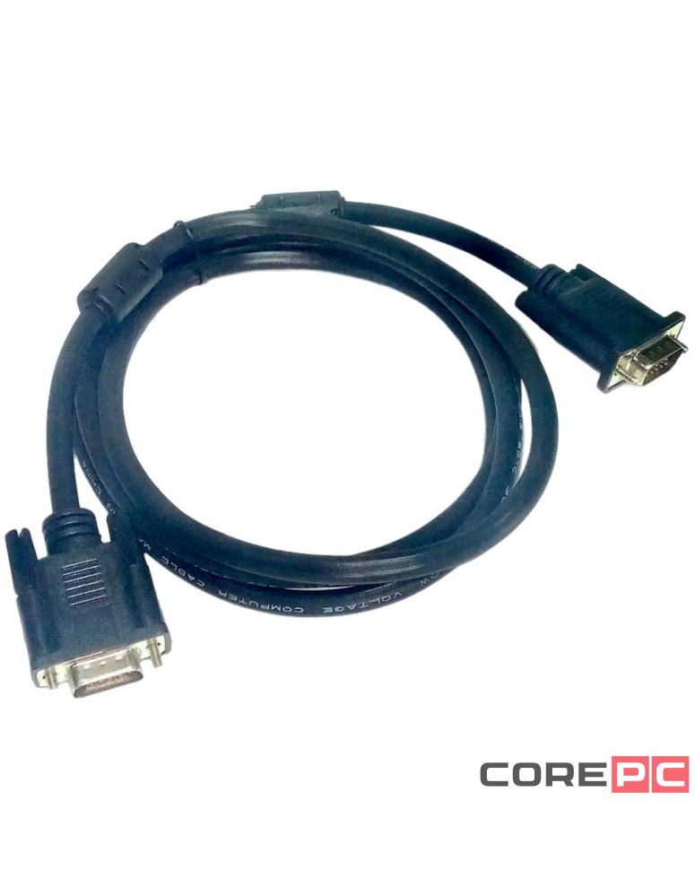 Кабель VGA/SVGA (папа)-VGA/SVGA (папа) Perfeo (V7001) с ф/фильтрами 1.8м