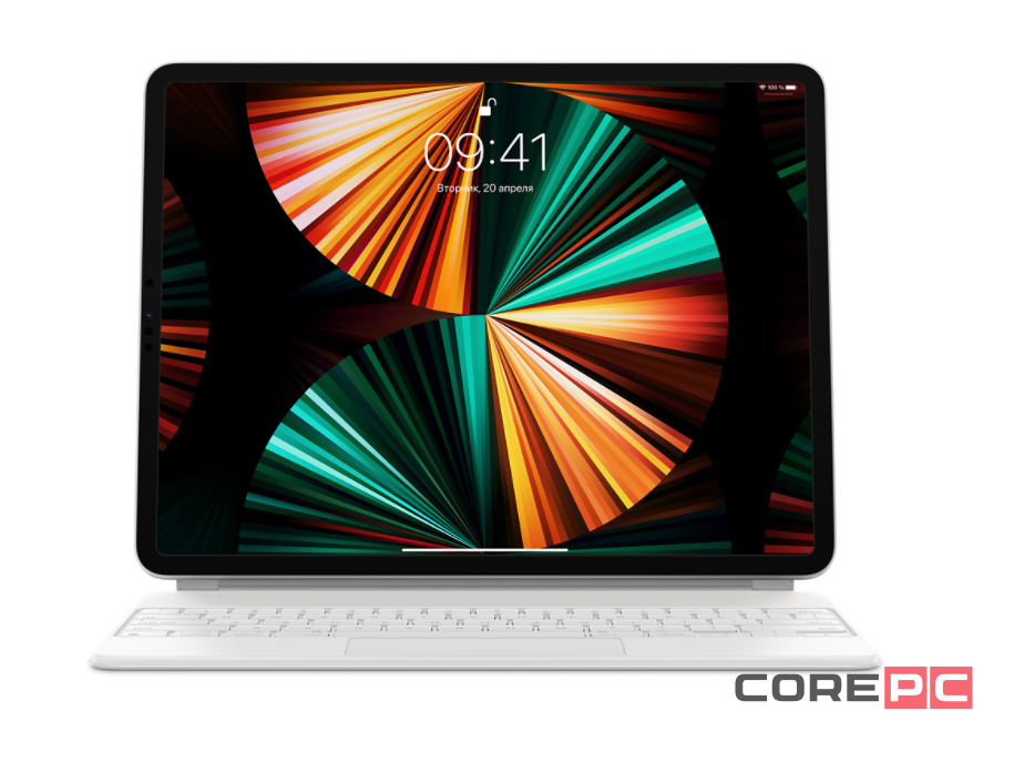 Apple Magic Keyboard с трекпадом для iPad Pro 12.9" (3-го, 4-го, 5-го и 6-го поколений) русская раскладка (белый) (MJQL3)