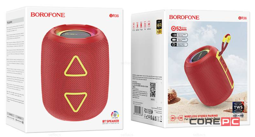 Bluetooth колонка Borofone BR36 красная