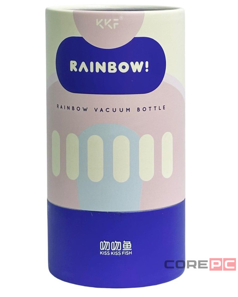 Термокружка Kiss Kiss Fish Rainbow 490ml бело-оранжевый