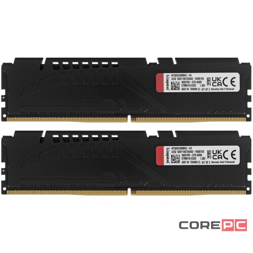 Оперативная память 64 Gb 6000 MHz Kingston FURY Beast Black (KF560C40BBK2-64)