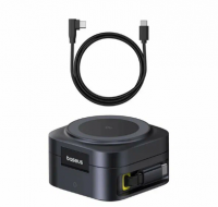 Беспроводное зарядное устройство 2в1 Baseus PicoGo Series Qi2 67W (P10276800123-00) черное