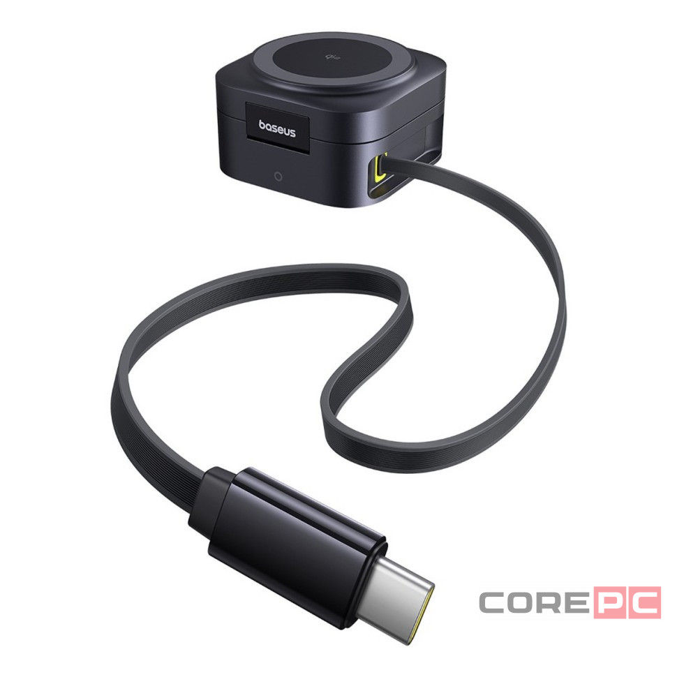 Беспроводное зарядное устройство 2в1 Baseus PicoGo Series Qi2 67W (P10276800123-00) черное