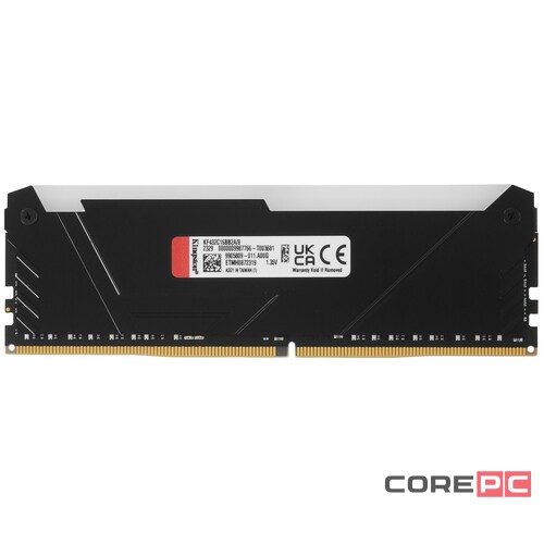 Оперативная память 8 Gb 3200 MHz Kingston FURY Beast RGB XMP Black (KF432C16BB2A/8)