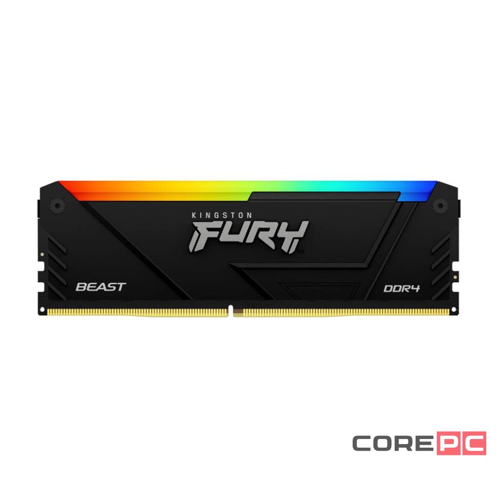 Оперативная память 8 Gb 3200 MHz Kingston FURY Beast RGB XMP Black (KF432C16BB2A/8)