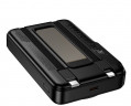 Powerbank Hoco Q48 10000mAh1C 20W с проводом Type-C/Lightning, дисплеем и подставкой черный