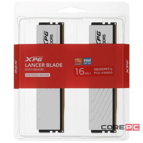Оперативная память 32 Gb 5600 MHz ADATA XPG LANCER Blade White (AX5U5600C4616G-DTLABWH)