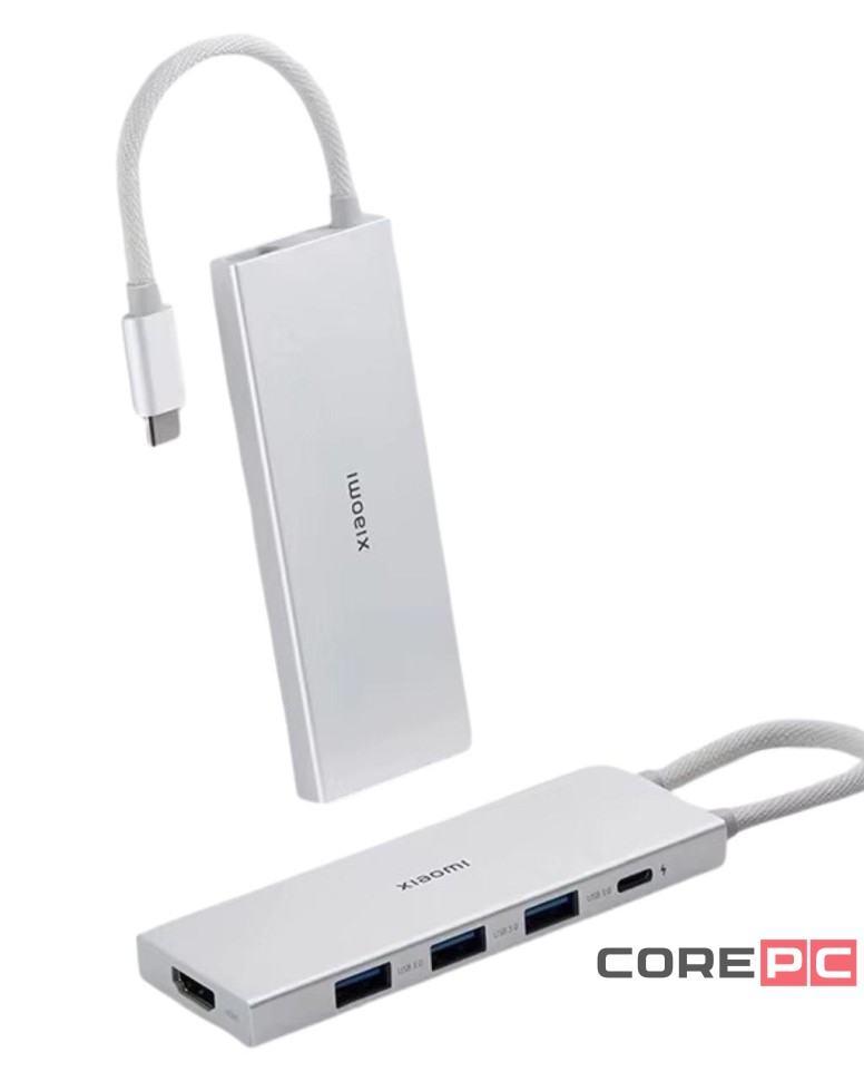 USB-хаб Xiaomi Type-C 5в1 3USB/1USB-C/HDMI XMDS05YM белый