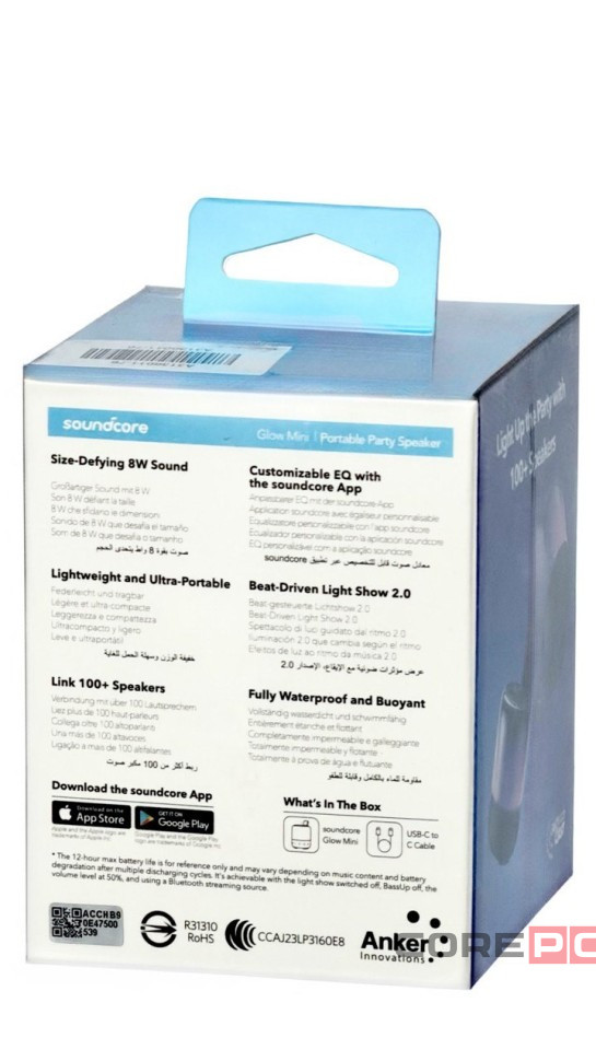 Bluetooth колонка Anker Soundcore Glow mini A3136 черная