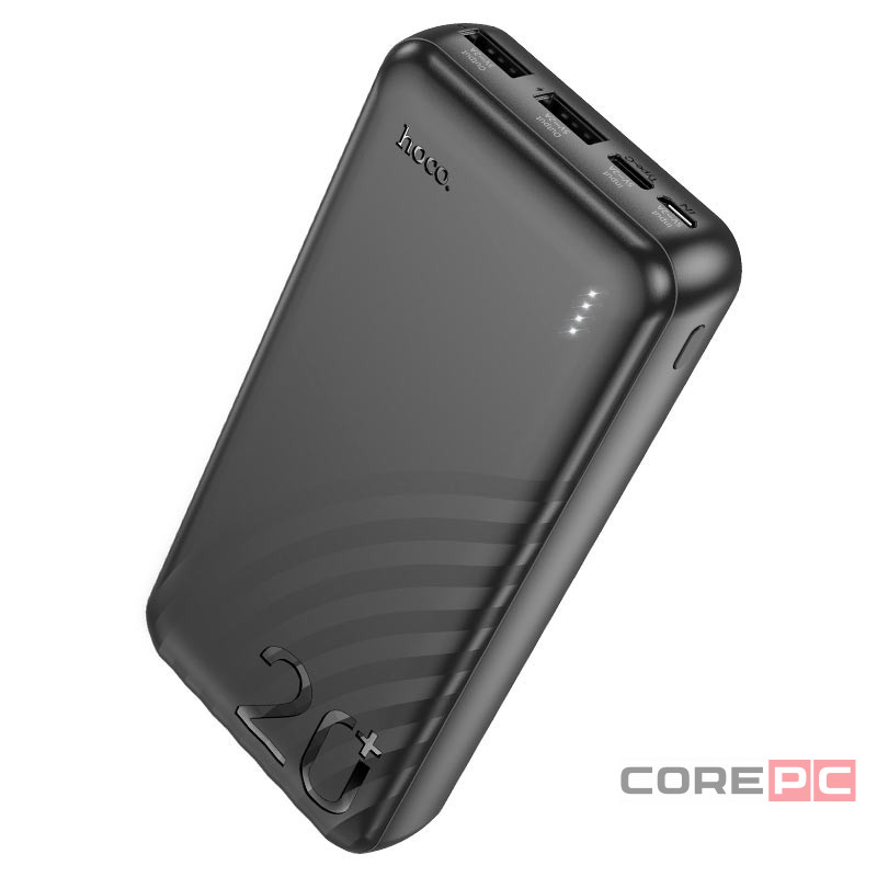 Powerbank Hoco J123A Element 20000mAh 2USB/1C/Micro черный