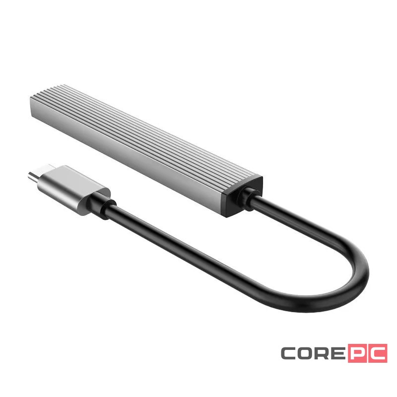 USB-С хаб Orico AH-12F 2xUSB2.0/1xUSB3.0/TF серый