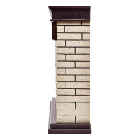 Биокамин Firelight BFP/P-2520, портал Bricks 25 камень бежевый, шпон темный дуб