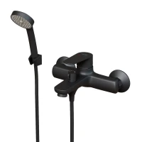 Смеситель для ванны MIXLINE МЛ14-01 ЧЕРНЫЙ, рычажное управление, цвет черный