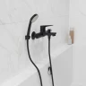 Смеситель для ванны MIXLINE МЛ14-01 ЧЕРНЫЙ, рычажное управление, цвет черный