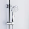 Душевая система Frap 35к F2441 лейка тропический душ (D230мм, пов. L-излив, белый/хром, латунь)