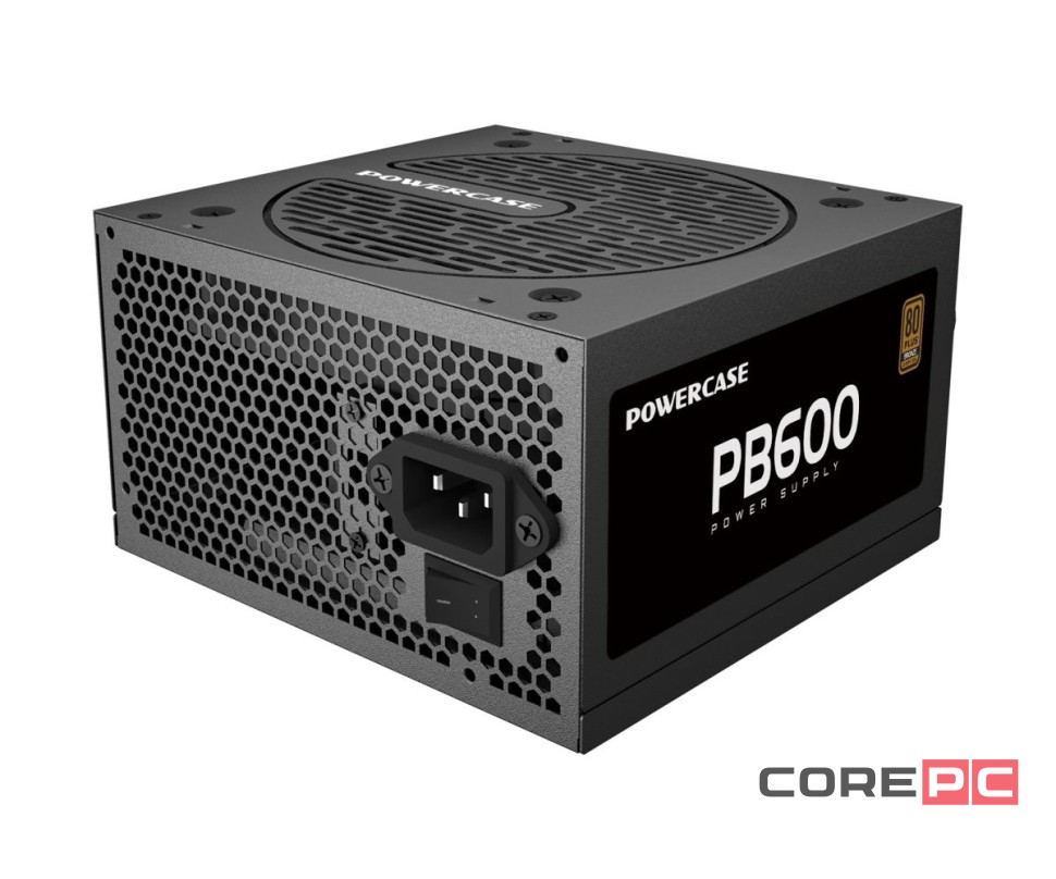 Блок питания Powercase 600W PB600 Black (PS-600B-DC)