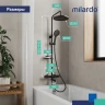 Душевая система Milardo термостат ILSBLTHM06 Идеал Спа (Ideal Spa) лейка тропический душ черный матовый