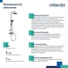 Душевая система Milardo термостат ILSBLTHM06 Идеал Спа (Ideal Spa) лейка тропический душ черный матовый