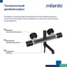 Душевая система Milardo термостат ILSBLTHM06 Идеал Спа (Ideal Spa) лейка тропический душ черный матовый