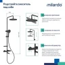 Душевая система Milardo термостат ILSBLTHM06 Идеал Спа (Ideal Spa) лейка тропический душ черный матовый