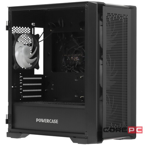 Компьютерный корпус Powercase BYTEFLOW Micro TG ARGB Black (CAMBFB-A4)
