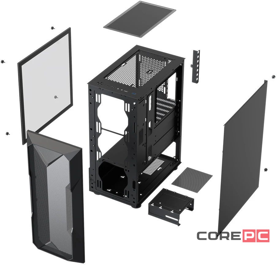 Компьютерный корпус XASTRA A304 4ARGB-C6 TG Black (A304-4FC12A-C6)