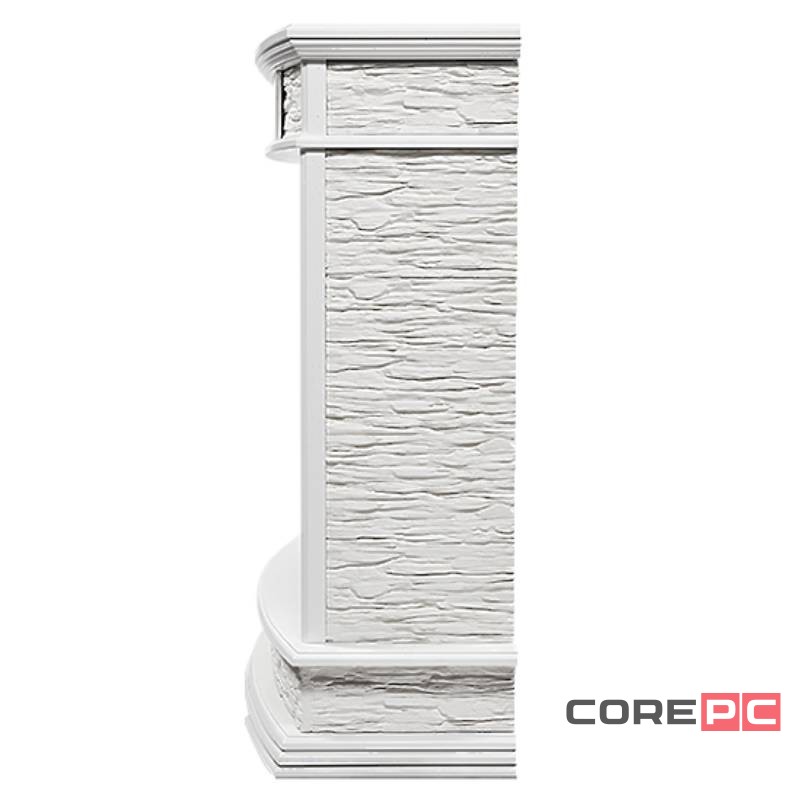 Портал Firelight Scala Classic камень сланец скалистый белый, шпон белый дуб