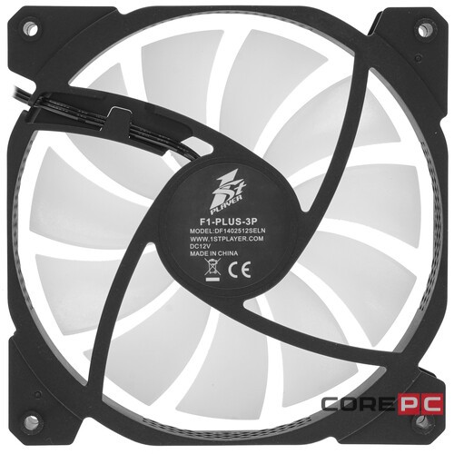 Вентилятор для корпуса 1STPLAYER F1-PLUS Black F1-PLUS-BK bulk