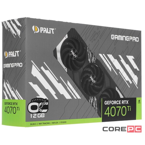 Видеокарта Palit (NED407TT19K9-1043A) GeForce RTX 4070 Ti 12Gb GAMINGPRO OC