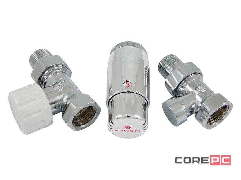 Комплект подключения SCHLOSSER STANDARD MINI 1/2quot; прямой, хром, с термоголовкой MINI М30х1,5