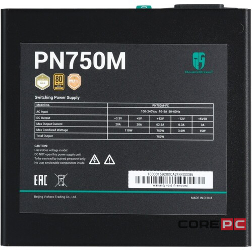 Блок питания Deepcool 750W PN750M White (R-PN750M-FC0W-WGEU) 16 Pin (PCIe 5.0 Connector Cable Details)