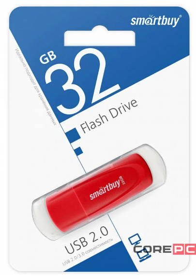 USB флеш накопитель Smartbuy 32GB Scout (SB032GB2SCR) красный