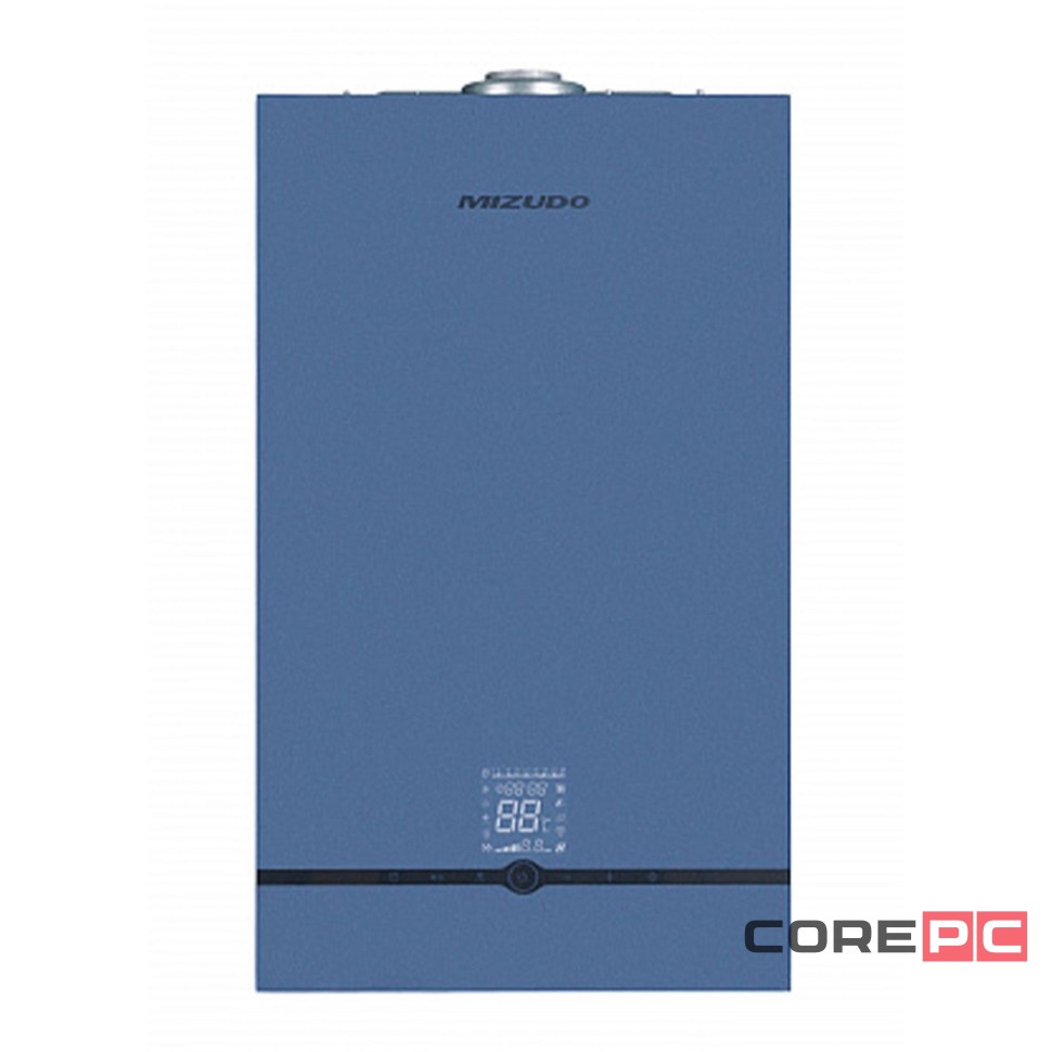 Котел газовый MIZUDO MAESTRO GEM M24Т настенный, 2 конт., OPT, стеклянная сенсорная панель, голубая