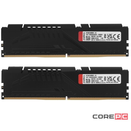 Оперативная память 64 Gb 5600 MHz Kingston HYPERX FURY Beast (KF556C40BBK2-64)