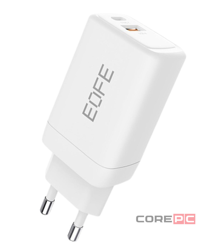 Сетевое зарядное устройство EOFE E601 1C/1USB 65W белое