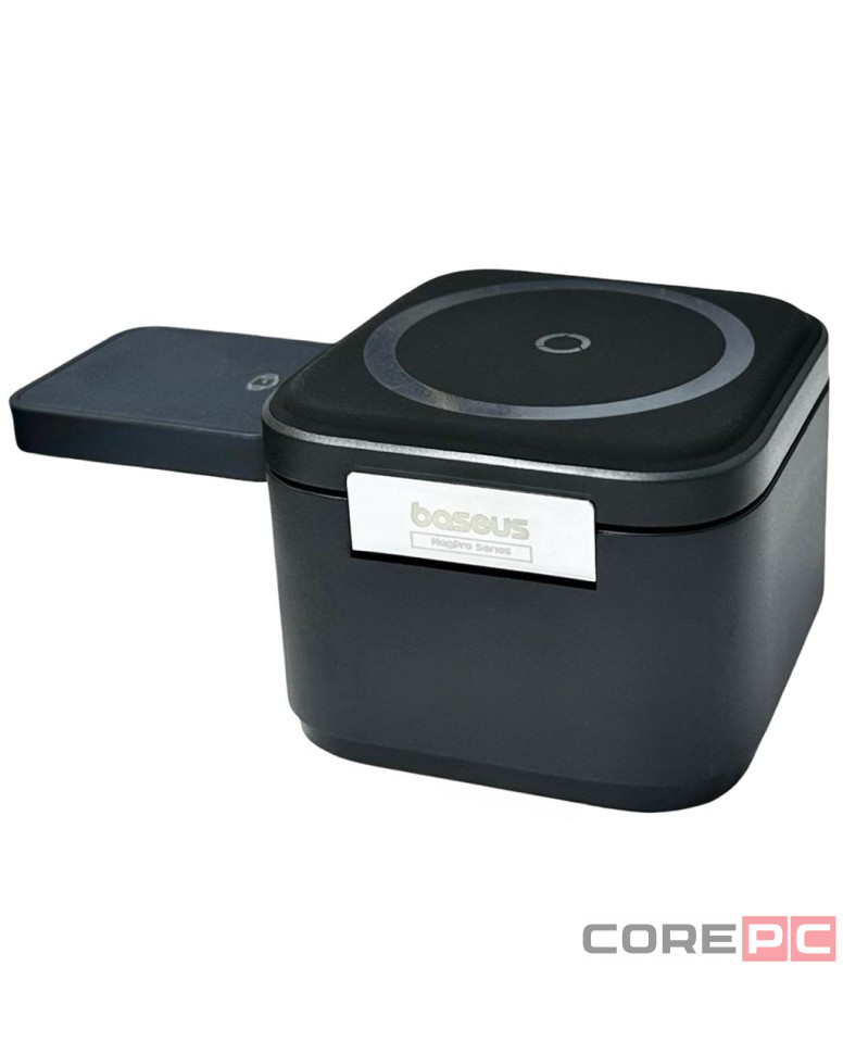 Беспроводная зарядная станция Baseus MagPro 2-in-1 Magnetic Charger 25W черный  P10264100123-01