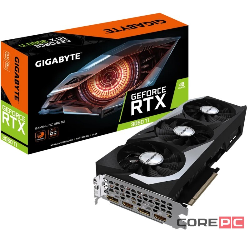 Видеокарта Gigabyte (GV-N306TXGAMING OC-8GD) GeForce RTX 3060 Ti 8GB GDDR6X GAMING OC