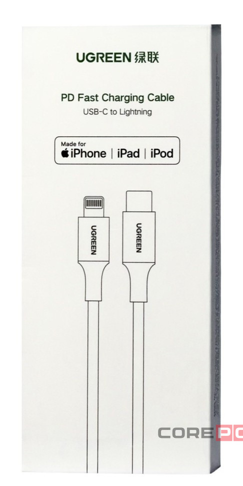 Usb Кабель-зарядка Type-C на Lightning Ugreen US304 3A 1м черный