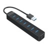USB3.0 хаб Orico TWU3-7AB USB3.0x7 черный