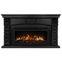 Портал Firelight Porto 42 камень черный шпон венге
