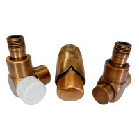 Комплект термостатический SCHLOSSER 1/2 трёхосевой, правый, для стали, латунь антик