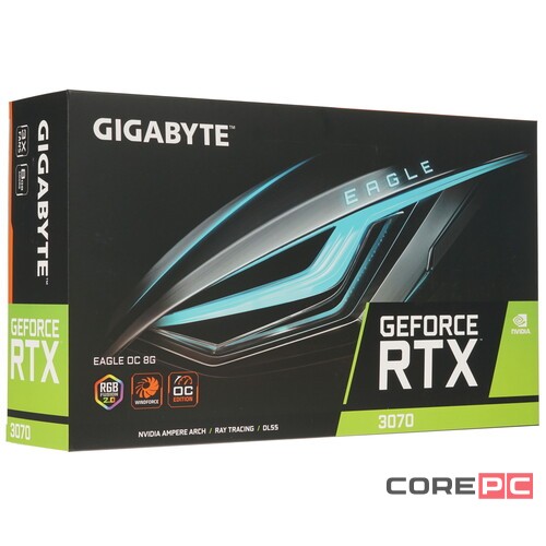 Видеокарта Gigabyte (GV-N3070EAGLE OC-8GD 2.0) GeForce RTX 3070 8GB EAGLE OC (rev. 2.0)