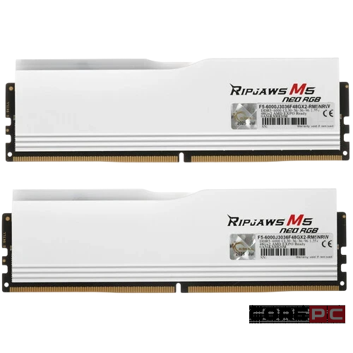Оперативная память 96 Gb 6000 MHz G.Skill RIPJAWS M5 NEO RGB White (F5-6000J3036F48GX2-RM5NRW)