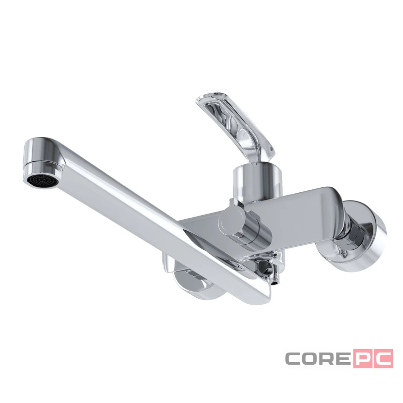 Смеситель для ванны и раковины MIXLINE МЛ21-02/ML21-02, рычажное управление, цвет хром