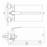 Смеситель для ванны и раковины MIXLINE МЛ21-02/ML21-02, рычажное управление, цвет хром
