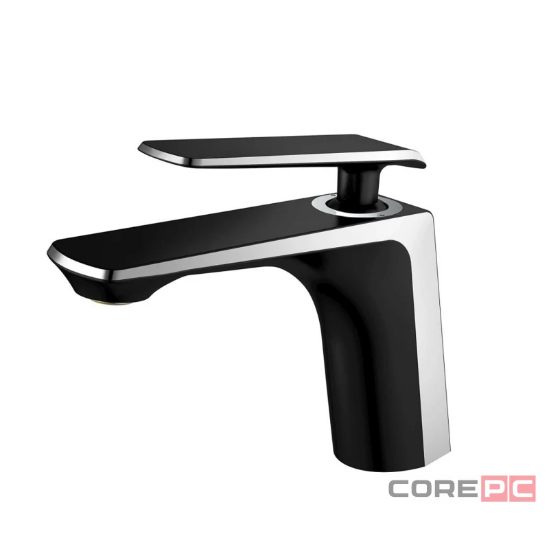 Смеситель для раковины Haiba HB10548-7, рычажное управление, цвет хром/черный